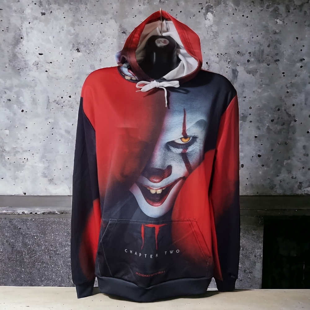 Jay's Rock Pennywise "IT" Chapter Two Horror Halloween 3d Pullover Hoodie